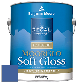 Benjamin Moore W096 Regal Select Exterior Paint-Moor GloSoft Gloss Finish краска цвет 2067-30 Twilight Blue