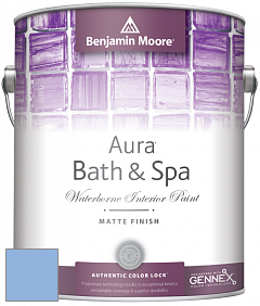 Benjamin Moore Aura 532 Bath & Spa Waterborne Interior Paint Matte Finish краска цвет 2067-50 Summer Blue