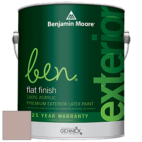 Benjamin Moore Ben 541 Waterborne Exterior Flat Finish краска цвет 2097-50 Hint of Mauve