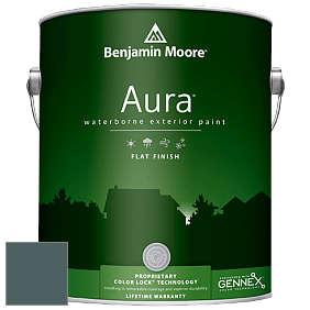 Benjamin Moore Aura 629 Waterborne Exterior Flat Finish краска цвет 721 Vanderberg Blue