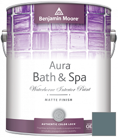 Краска Benjamin Moore Aura Bath & Spa Interior Paint Matte Finish (532) цвет 1637 Blue Spruce
