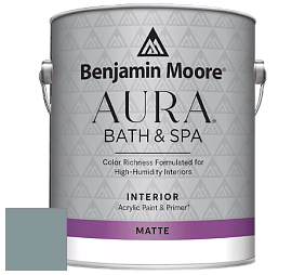 Benjamin Moore Aura 532 Bath & Spa Waterborne Interior Paint Matte Finish краска цвет NCS S 4010-B30G 