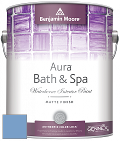 Benjamin Moore Aura 532 Bath & Spa Waterborne Interior Paint Matte Finish краска цвет NCS S 2040-R80B 