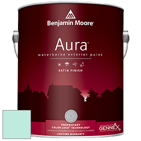Benjamin Moore Aura 631 Waterborne Exterior Satin Finish краска цвет 2043-60 Summer Green