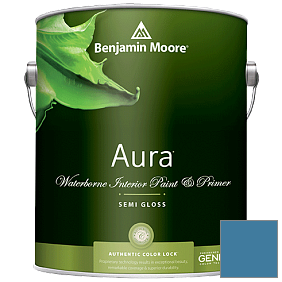 Краска Aura Waterborne Interior Semi-gloss Finish (528) цвет 804 Chicago Blues