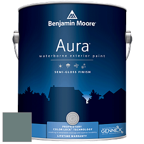 Benjamin Moore Aura 632 Waterborne Exterior Semi-Gloss Finish краска цвет 2123-20 Caribbean Teal