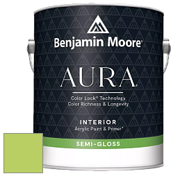 Benjamin Moore Aura 528 Waterborne Interior Semi-gloss Finish краска цвет NCS S 0560-G40Y 