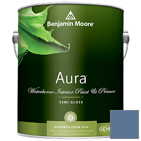 Краска Aura Waterborne Interior Semi-gloss Finish (528) цвет 825 Blue Nova