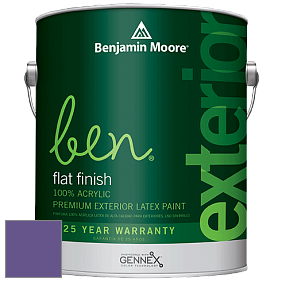 Benjamin Moore Ben 541 Waterborne Exterior Flat Finish краска цвет 2071-30 Mystical Grape