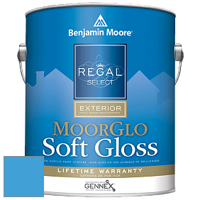 Benjamin Moore W096 Regal Select Exterior Paint-Moor GloSoft Gloss Finish краска цвет 2066-40 Rocky Mountain Sky