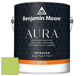Benjamin Moore Aura 526 Waterborne Interior Satin Finish покрытие цвет NCS S 0560-G40Y 