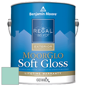 Benjamin Moore W096 Regal Select Exterior Paint-Moor GloSoft Gloss Finish краска цвет 2041-50 Sea Mist Green