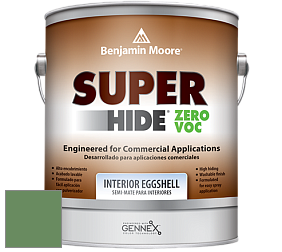 Benjamin Moore 357 Super Hide Zero Voc Interior Eggshell краска цвет 566 Bunker Hill Green