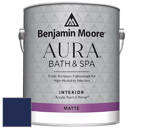 Benjamin Moore Aura 532 Bath & Spa Waterborne Interior Paint Matte Finish краска цвет RAL 5013 