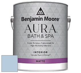 Benjamin Moore Aura 532 Bath & Spa Waterborne Interior Paint Matte Finish краска цвет NCS S 1020-R80B 