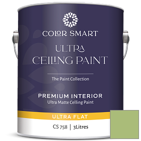 Краска COLOR SMART CS 758 ULTRA CEILING PAINT ультраматовая краска цвет 426 Fresh Grass