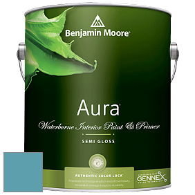 Benjamin Moore Aura 528 Waterborne Interior Semi-gloss Finish краска цвет 2057-40 Ash Blue