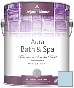 Краска Benjamin Moore Aura Bath & Spa Interior Paint Matte Finish (532) цвет 807 Soft Sky