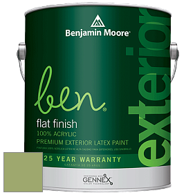 Benjamin Moore Ben 541 Waterborne Exterior Flat Finish краска цвет 544 Kiwi