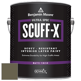 Benjamin Moore 484 Ultra Spec SCUFF-X Interior Matte Finish краска цвет 2142-10 Mediterranean Olive