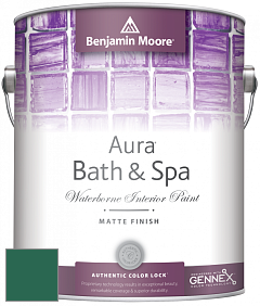 Benjamin Moore Aura 532 Bath & Spa Waterborne Interior Paint Matte Finish краска цвет 2045-10 Green Bay