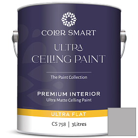 Краска COLOR SMART CS 758 ULTRA CEILING PAINT ультраматовая краска цвет 1460 Silver Dollar