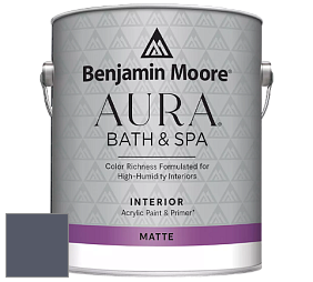 Benjamin Moore Aura 532 Bath & Spa Waterborne Interior Paint Matte Finish краска цвет NCS S 7010-R70B 