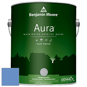 Benjamin Moore Aura 629 Waterborne Exterior Flat Finish краска цвет 2067-40 Blue Lapis