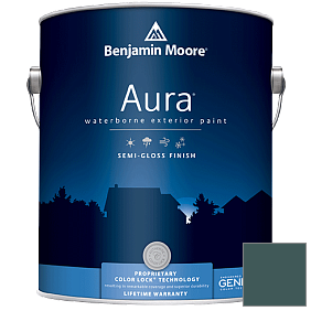 Краска Aura Waterborne Exterior Semi-Gloss Finish (632) цвет 2053-10 Mallard Green