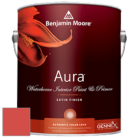Benjamin Moore Aura 526 Waterborne Interior Satin Finish покрытие цвет 2011-20 Blazing Orange
