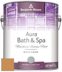Benjamin Moore Aura 532 Bath & Spa Waterborne Interior Paint Matte Finish краска цвет 2158-30 Delightful Golden