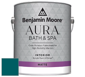 Benjamin Moore Aura 532 Bath & Spa Waterborne Interior Paint Matte Finish краска цвет NCS S 5540-B20G 