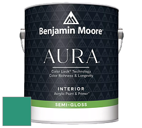 Benjamin Moore Aura 528 Waterborne Interior Semi-gloss Finish краска цвет 608 Erin Green