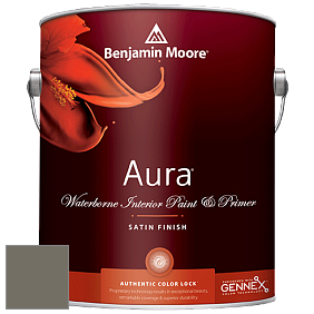 Benjamin Moore Aura 526 Waterborne Interior Satin Finish покрытие цвет 2139-30 Sharkskin
