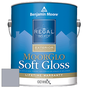 Benjamin Moore W096 Regal Select Exterior Paint-Moor GloSoft Gloss Finish краска цвет 2118-50 Excalibur Gray