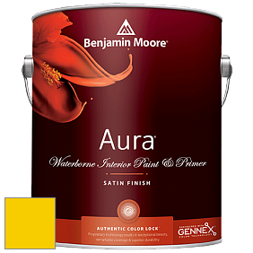 Benjamin Moore Aura 526 Waterborne Interior Satin Finish покрытие цвет 2023-30 Sun Porch