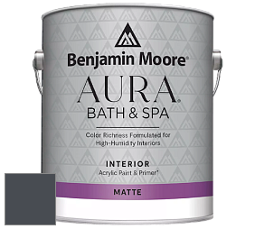 Benjamin Moore Aura 532 Bath & Spa Waterborne Interior Paint Matte Finish краска цвет NCS S 8005-R80B 