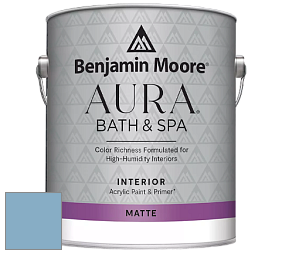 Benjamin Moore Aura 532 Bath & Spa Waterborne Interior Paint Matte Finish краска цвет NCS S 2030-R90B 
