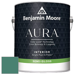 Benjamin Moore Aura 528 Waterborne Interior Semi-gloss Finish краска цвет 650 Highlands Green
