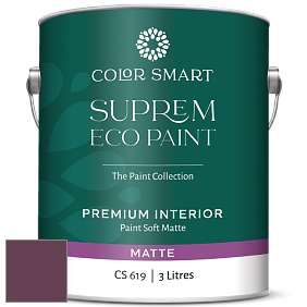 COLOR SMART CS 619 SUPREM ECO PAINT матовая краска цвет 2075-10 Dark Burgundy