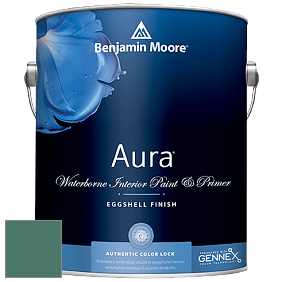 Benjamin Moore Aura 524 Waterborne Interior Eggshell Finish краска цвет 643 Steamed Spinach