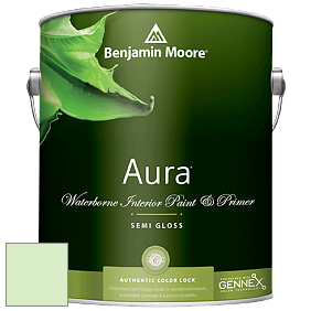 Benjamin Moore Aura 528 Waterborne Interior Semi-gloss Finish краска цвет 2032-60 Citra Lime