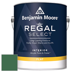 Benjamin Moore 547 Regal Select Waterborne Interior Flat Finish краска цвет 2038-10 Celtic Green