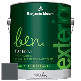 Benjamin Moore Ben 541 Waterborne Exterior Flat Finish краска цвет 2135-20 Stonecutter