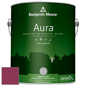 Benjamin Moore Aura 629 Waterborne Exterior Flat Finish краска цвет 2077-10 Magenta