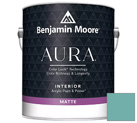 Краска Benjamin Moore Aura Interior Paint - Matte (522) цвет 2049-40 Peacock Blue