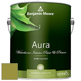 Benjamin Moore Aura 528 Waterborne Interior Semi-gloss Finish краска цвет 2146-20 Forest Moss