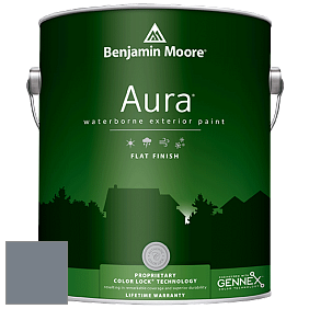 Benjamin Moore Aura 629 Waterborne Exterior Flat Finish краска цвет 2127-40 Wolf Gray
