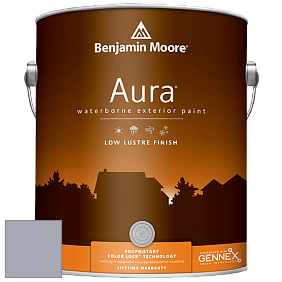Benjamin Moore Aura 634 Waterborne Exterior Low Lustre Finish краска цвет 2118-50 Excalibur Gray