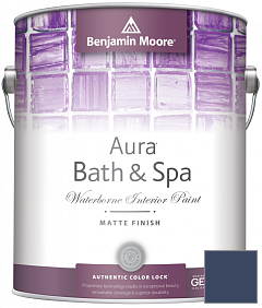 Краска Benjamin Moore Aura Bath & Spa Interior Paint Matte Finish (532) цвет 2064-10 Bold Blue